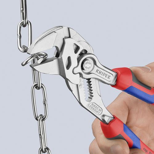 □KNIPEX プライヤーレンチ コンフォートハンドル クロムメッキ 180mm