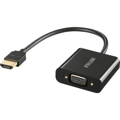 □BUFFALO HDMI to VGA変換ケーブル 2m ブラック【4529106:0】[店頭