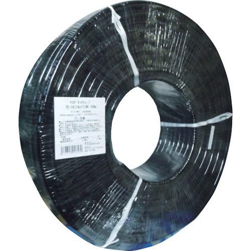 □チヨダ ポリウレタンチューブ TEタッチチューブ 16mm/100m 黒  