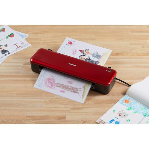 ■IRIS 104322 高速起動ラミネーターA3 2本ローラー レッド【5741776:0】[店頭受取不可]の画像