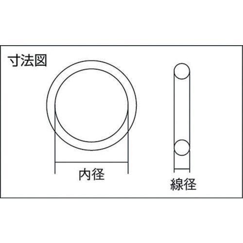 ■モリセイ Oリング 4D V-845(1個入) 真空フランジ用 フッ素ゴム FKM70 耐熱 JISB2401【5929670:0】[店頭受取不可]の画像