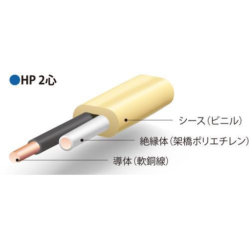 □伸興電線 火災報知器用耐熱電線 HP 1.2mmX2C【6078268:0】[送料別途 