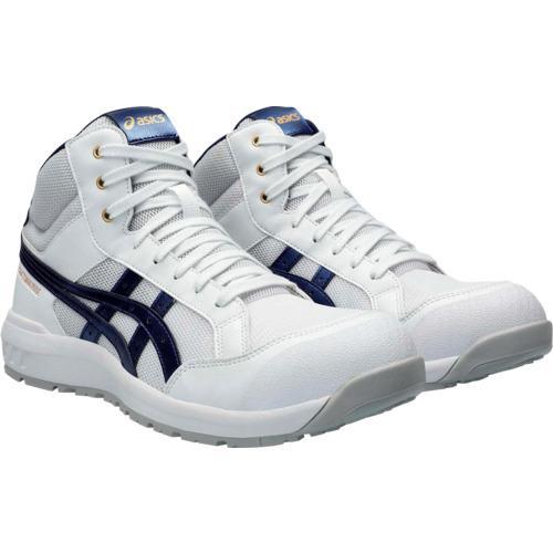 アシックス　WINJOB CP218 安全靴 ホワイト/ピーコート 26センチ □【在庫限り】ASICS ウィンジョブ CP218 ホワイト/ピーコート 26.0cm