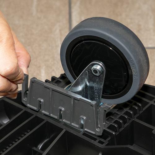 □TRUSCO 樹脂台車 カルティオ 780X490 折畳 オリーブドラブ【6613397