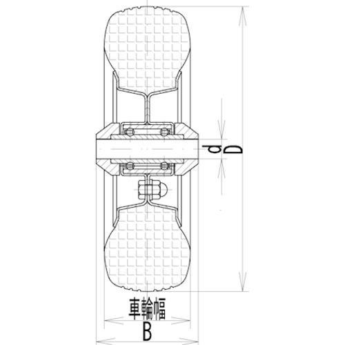 □UKAI 産業車輌用車輪 ノーパンクタイヤ 発泡ウレタン一体成形品