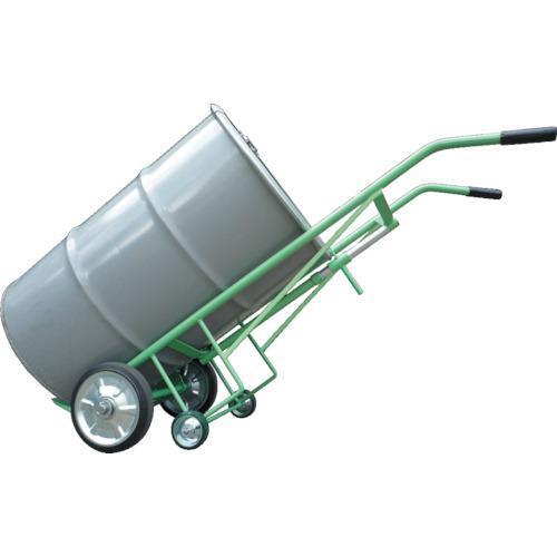 □カンベ スチール製ドラム缶運搬車【8550527:0】[送料別途見積り □カンベ スチール製ドラム缶運搬車【8550527:0】[送料別途見積り
