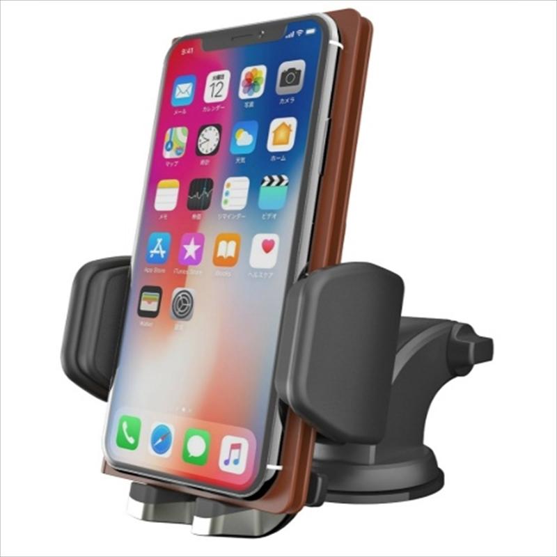 手帳対応スマホホルダー2 吸盤取り付け At 67 カシムラ スマートフォンホルダー 可動アーム 車 誕生日 お祝い スマートフォンホルダー