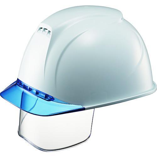 正式的 タニザワ エアライト搭載ヘルメット 透明バイザータイプ 溝付 通気孔付 ワイドシールド付 透明バイザー ブルー 帽体色 白 0 Discoversvg Com