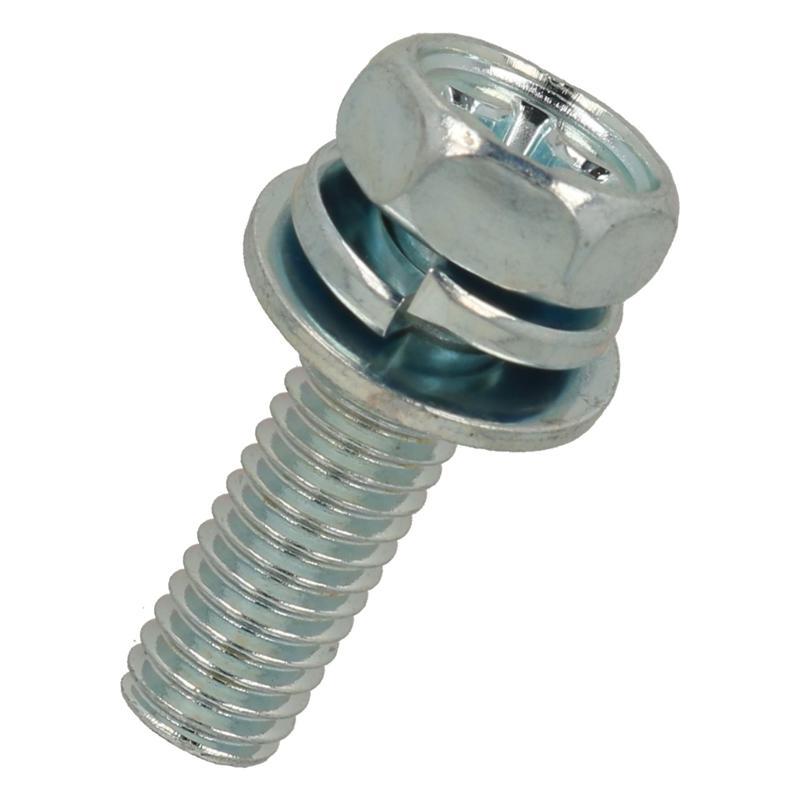 三点アプセットボルト 三価クロメート セット品 M6×20mm 4入 ×5