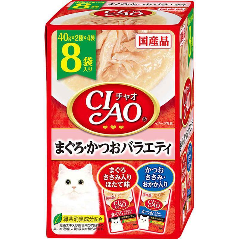 いなば チャオパウチ ウェットフード 国産品 まぐろかつお 各40g×15箱 セット販売】 いなばペットフード 猫 ウェット CIAOパウチ 8個パック