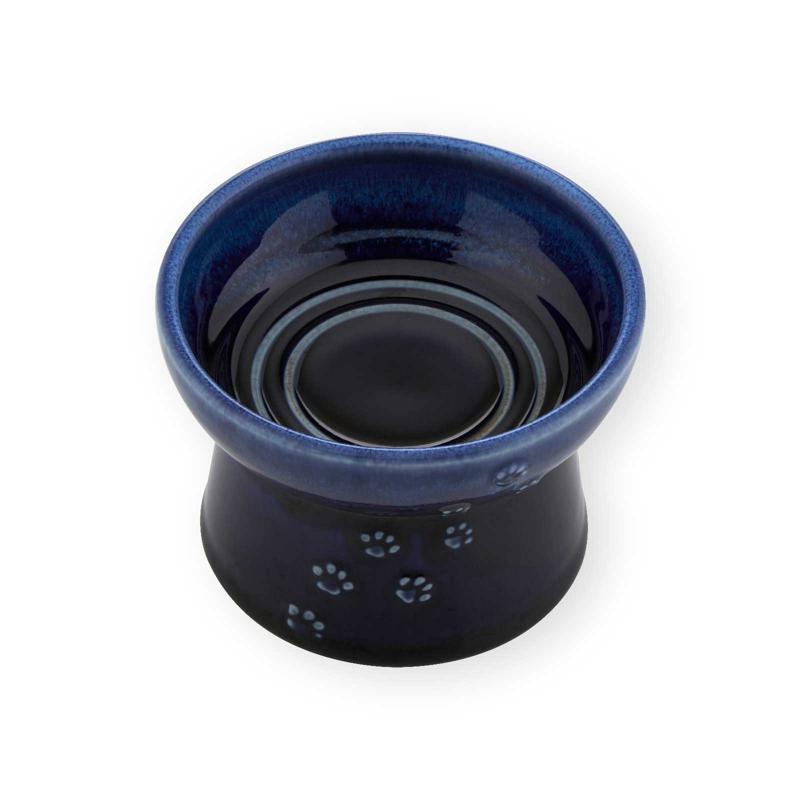 セット販売】 猫用 脚付フードボウル 日本製 ブルー (×4セット) 猫壱