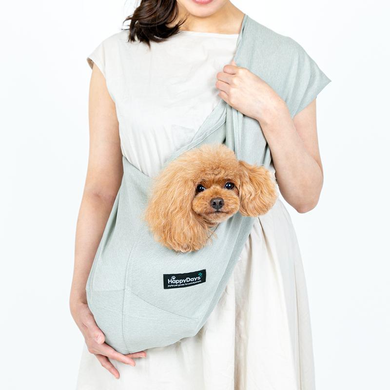 【セット販売】 ペットプロジャパン HappyDays 国産ソフトスリング ライトグリーン (×6セット)