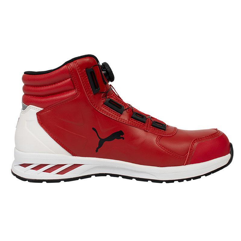 プーマ 安全靴 PUMA ライダー 2.0 レッド＆ブラック ディスク ミッド