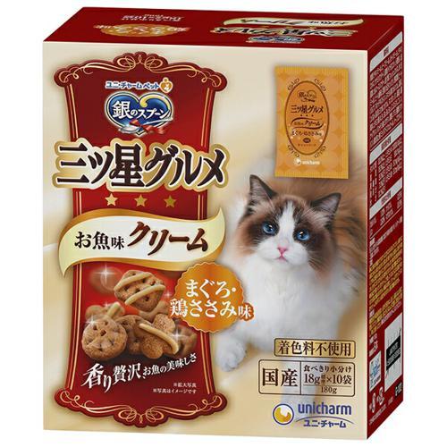 ユニチャーム 銀のスプーン三ツ星グルメお魚味クリーム まぐろ・鶏