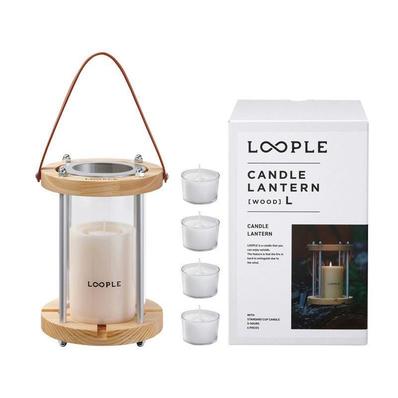 ペガサスキャンドル LOOPLE ループル キャンドルランタン ウッド L IV