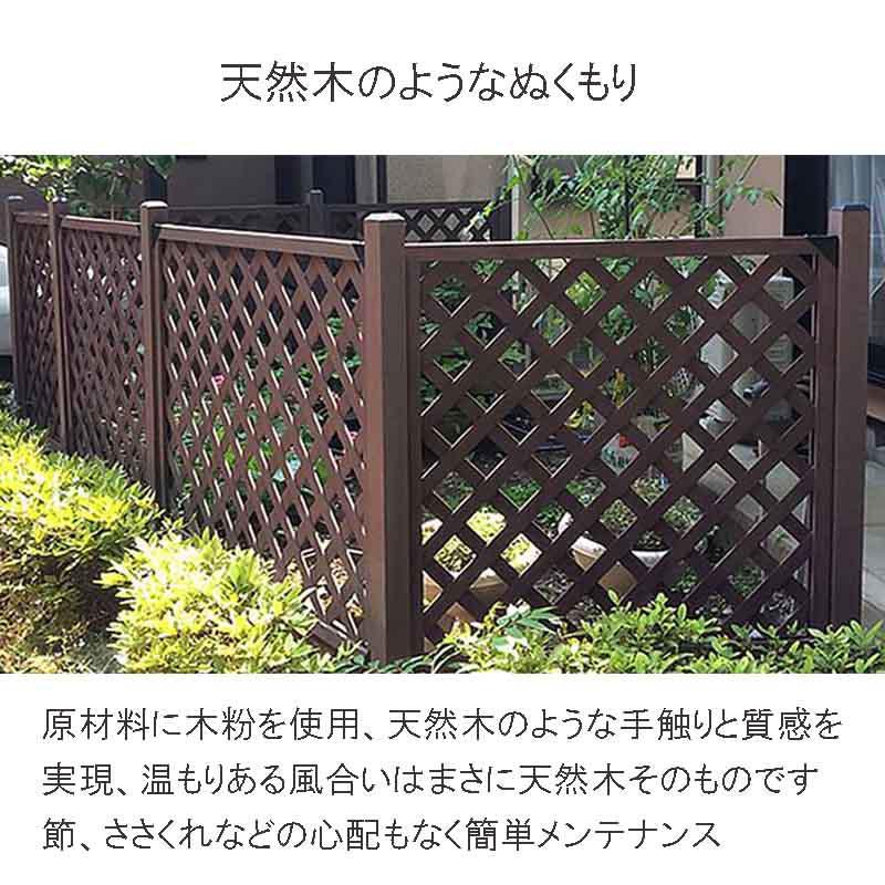 旭興進 人工木ラティス 1290 ベージュ（4枚セット） フェンス ラティス 
