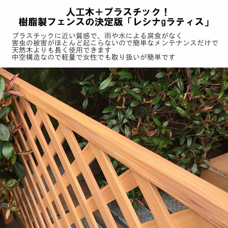旭興進 レシナ-gラティス1290 ホワイト 3枚セット ラティス フェンス 