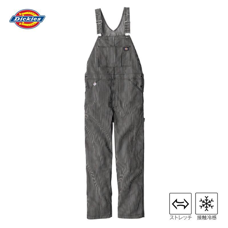 Dickies ライト ストレッチヒッコリー オーバーオール D-7109 ブラック