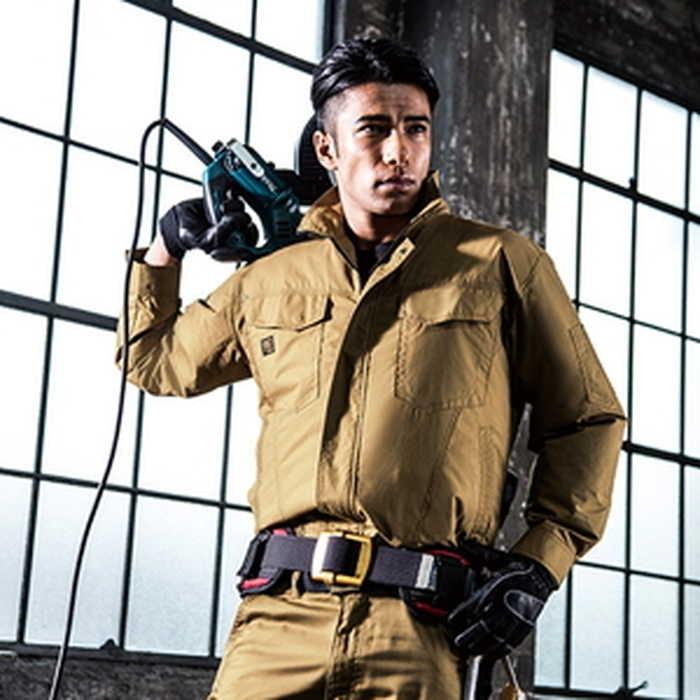 SUN-S 空調風神服セット（ウエア・バッテリー・ファン）チャコールL 