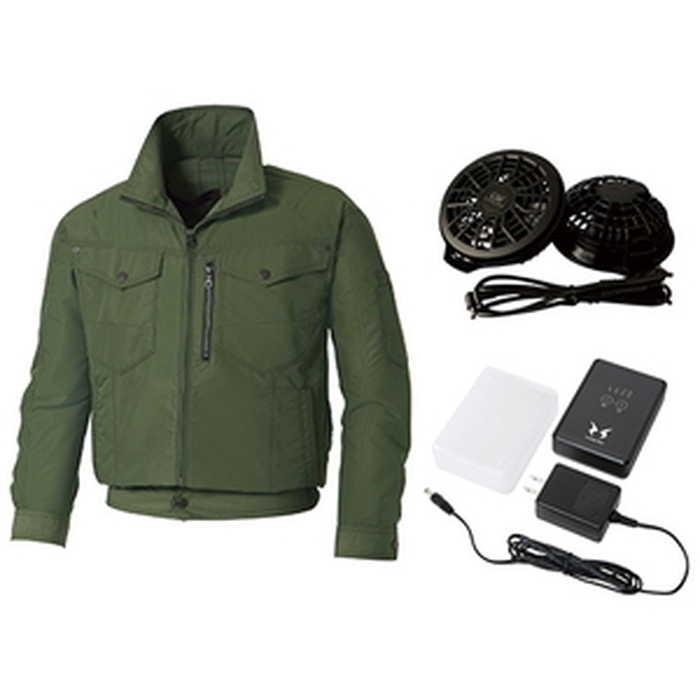 THE空調風神服 KU95100F LLファンバッテリーセット【新品未使用】 即納在庫品] 【最終処分価格】SUN-S 空調風神服セット(ウエア
