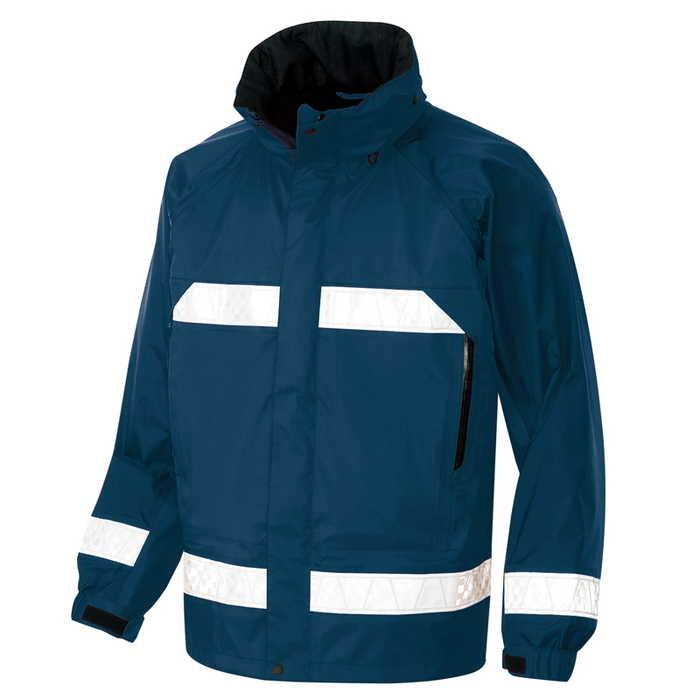 アイトス 全天候型リフレクタージャケット（男女兼用） カラー：ネイビー サイズ：L （ディアプレックスレインJK）