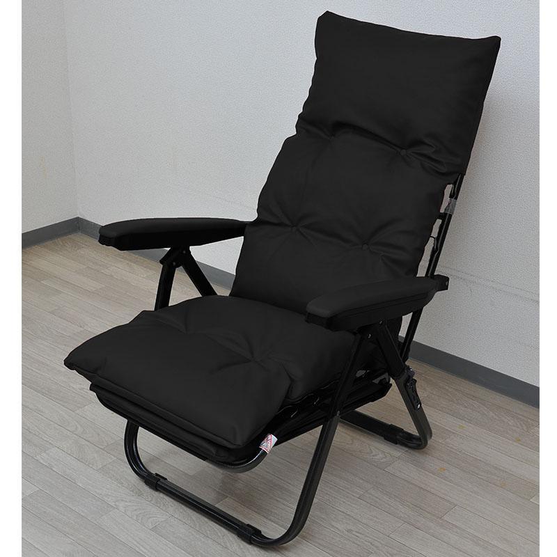 未使用品 リクライニング スライド格納式フットレスト ハイバックチェア ブラック 直送】 フットレスト付き リクライニングチェア｜nihonchokuhan(日本