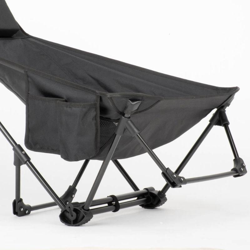 キャプテンスタッグ トレッカー　グランドリクライニングチェア×2 トレッカー グランドリクライニングチェア（ブラック