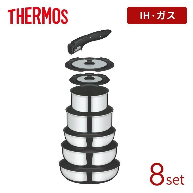 THERMOS（サーモス） 取っ手のとれるフライパン8点セットFA