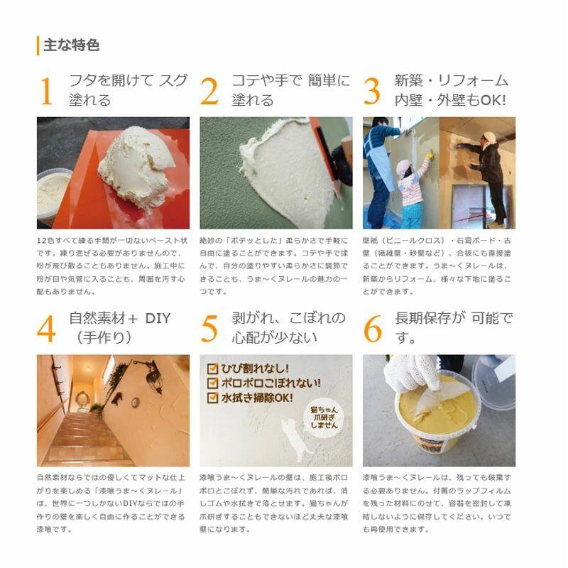 即納在庫品] 日本プラスター 漆喰 うまーくヌレール さくら 18kg 