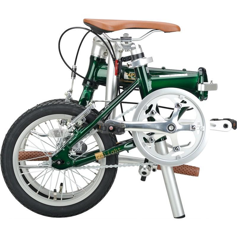 キャプテンスタッグ 14インチ折りたたみ自転車 AL-FDB141 グリーン キャプテンスタッグ 折りたたみ自転車 リライト AL-FDB141