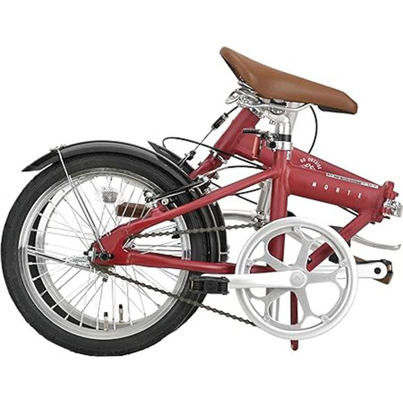 折りたたみ自転車 モンテ AL 16インチ マットレッド YG-1452 CAPTAIN STAG（キャプテンスタッグ） 折りたたみ自転車 モンテ AL