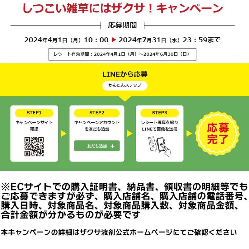 【キャンペーン中！2024年6月30日まで】 ザクサ液剤 6L 除草剤 家庭菜園 草刈り 即効 希釈 ガーデニング 園芸 三井化学クロップ&ライフソリューション｜hcvalor｜03