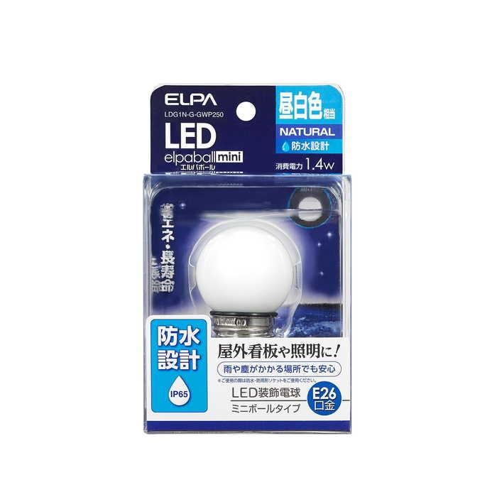 朝日電器 LED電球G40形防水E26N色｜hcvalor