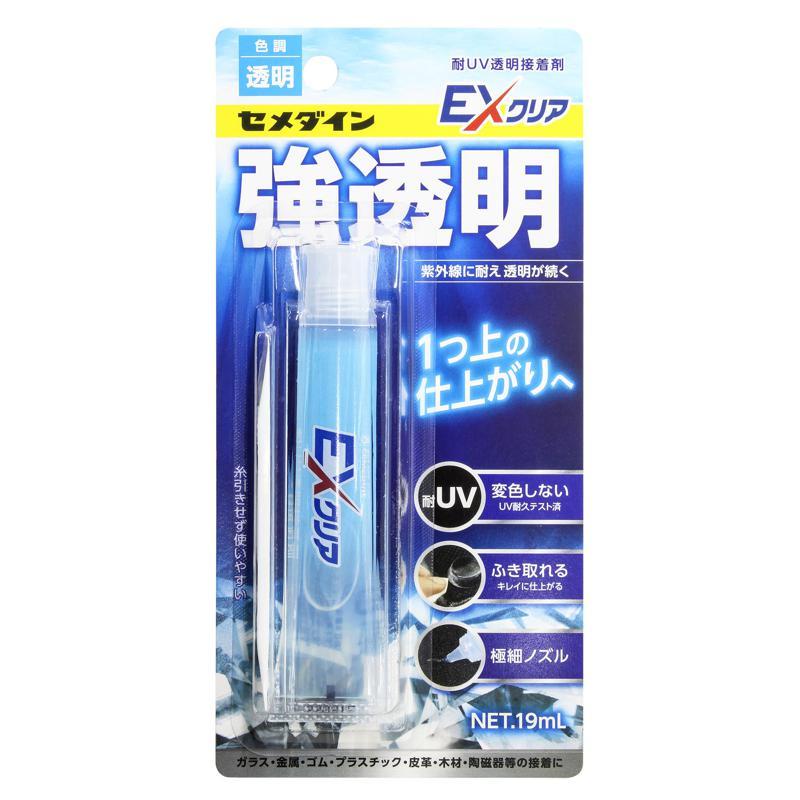 耐UV透明接着剤 EXクリア 透明 19ml セメダイン (CA-120