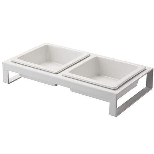 ペットフードボウルスタンド タワー ホワイト 山崎実業 の商品画像