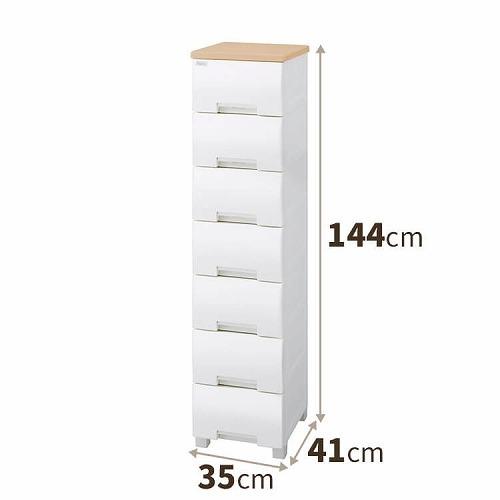 フィッツ　メープル　7段チェスト　幅35cm Fits 天馬 フィッツプラス F3507 メープル 7段 35cm幅 多段