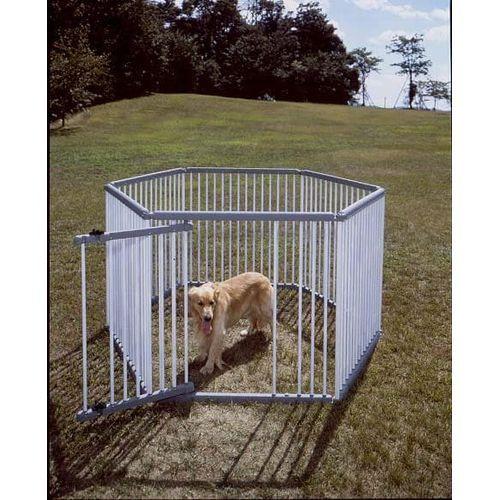 【お引き取り待ち】大型犬用 ペットサークルUC-126 アイリスオーヤマ未開封 Amazon | アイリス パイプ製ペットサークル UC-126 セット品 グレー