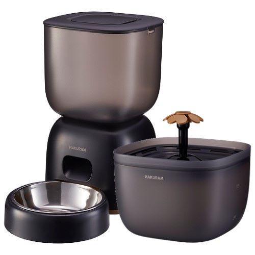 ナクラム オートフィーダー＆ファウンテン ペット用 自動給餌器 自動