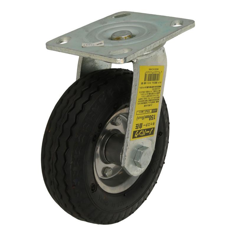キャスター6個セット 鉄タイヤ 外径約150mm