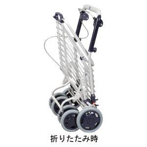 アルミワイヤーカート / A-0245M メッシュ紺 ユーバ産業 歩行関連/シルバーカー/ボックスタイプ (W2207)の画像