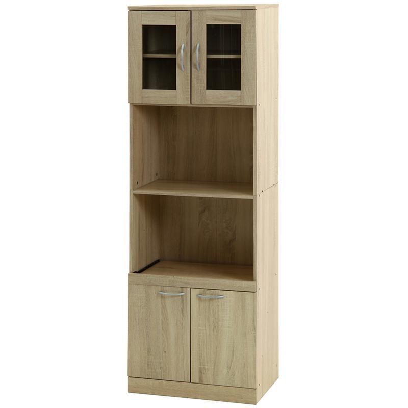 キッチンボード ハイキッチンボード 幅59cm 高さ180cm ホワイトオーク