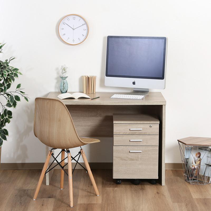 ホワイトデスク 2引き出し付き ホワイトデスク 2引き出し付き ホワイトデスク 2引き出し付き 98.5cm