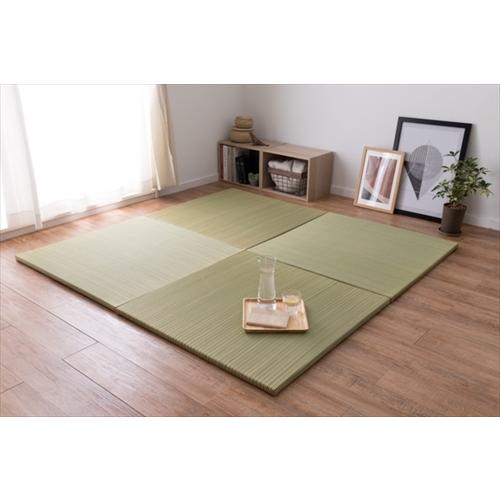 萩原 軽量 置き畳 綾川 同色６枚セット 82×82×2.5cm グリーン
