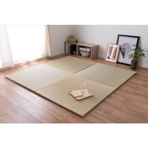萩原 軽量 置き畳 綾川 同色6枚セット 82×82×2.5cm ナチュラル 