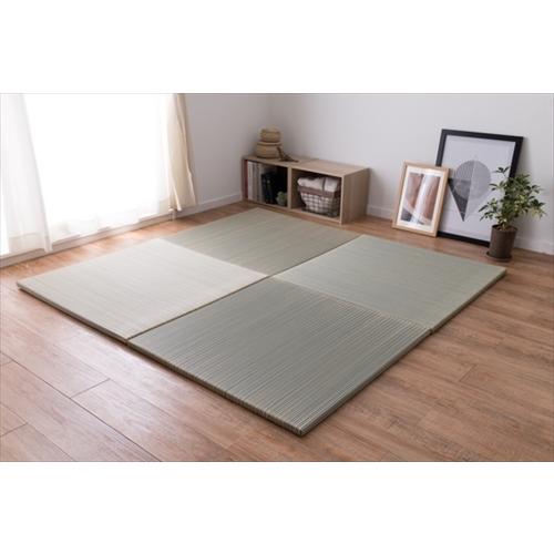 萩原 軽量 置き畳 綾川 同色9枚セット 82×82×2.5cm ブルー