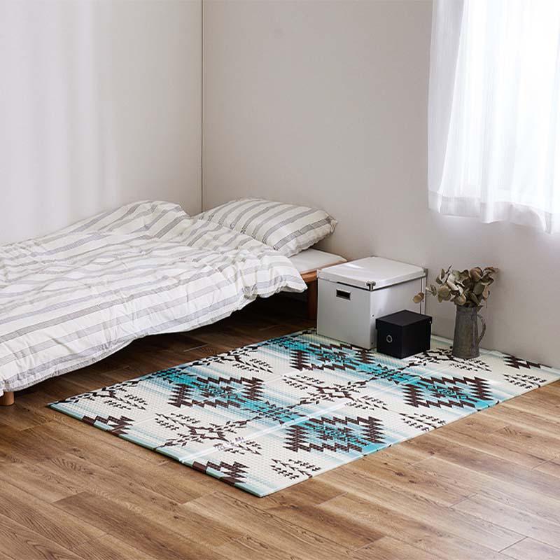 プレイマット 118×176 ブルー エクスキリム アウトドアにも 240632400