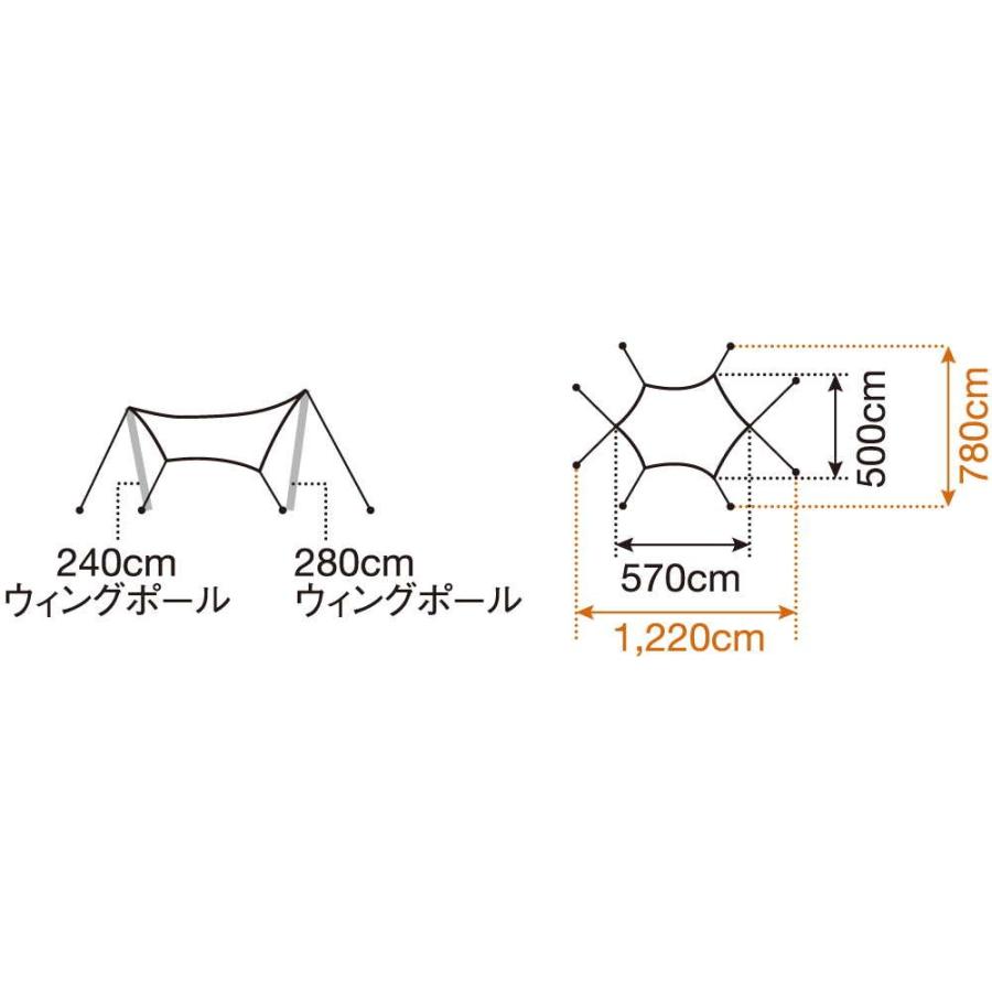[即納在庫品] スノーピーク タープ アメニティタープヘキサLセット TP-851SR