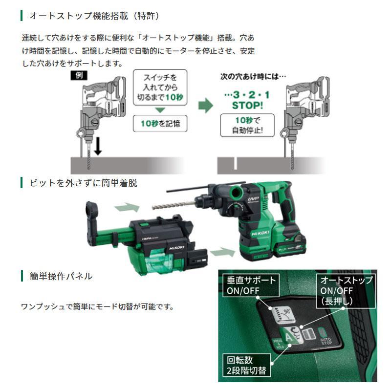 ハイコーキ 36Vコードレスロータリハンマドリル DH3628DA(2XPZ