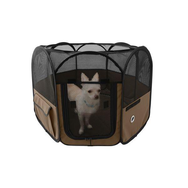 アイリスオーヤマ 折りたたみソフトサークルSサイズ ブラウン POTS