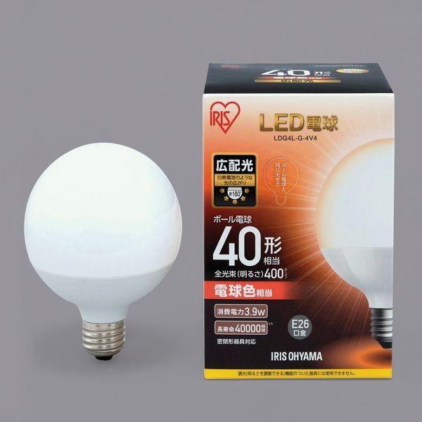 アイリスオーヤマ LED電球 E26 ボール球タイプ 電球色 40形相当（400lm） LDG4L-G-4V4｜hcvalor｜02